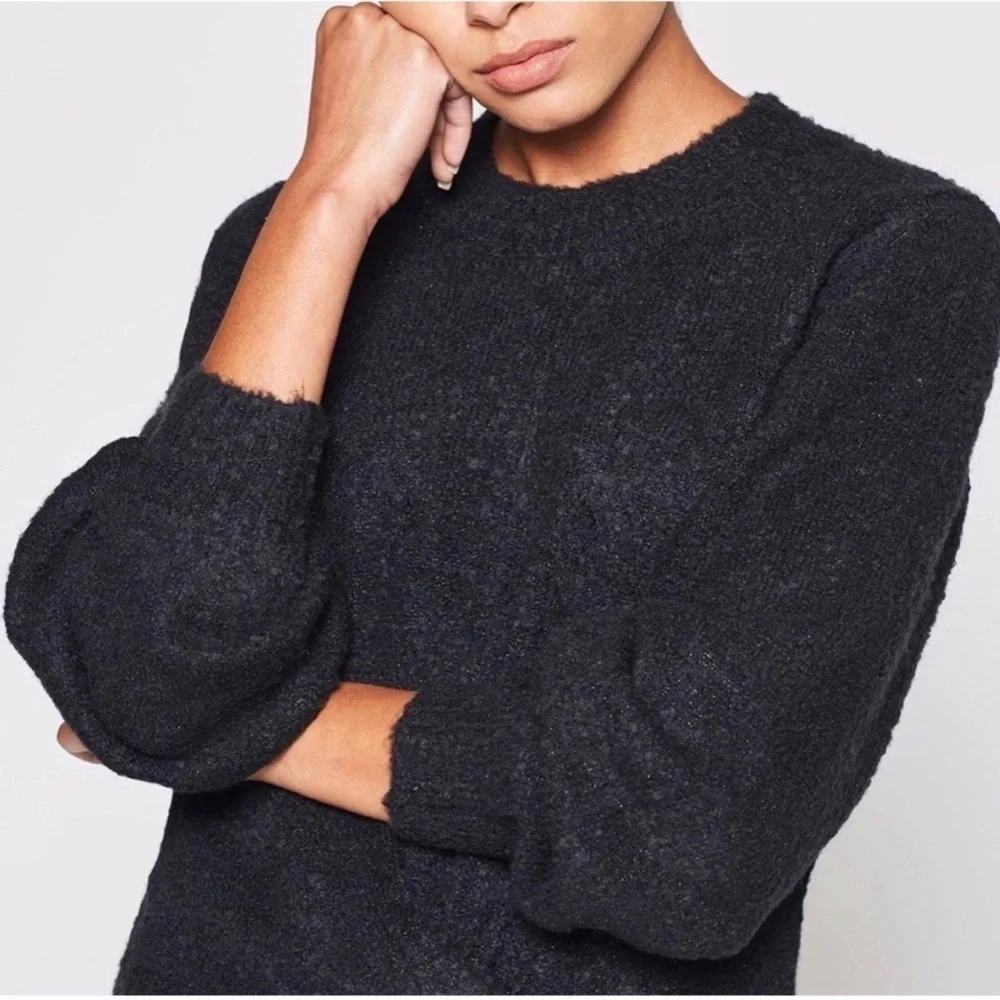 Joie Stavan Metallic Twist Knot Crewneck Sweater​​​​​​​